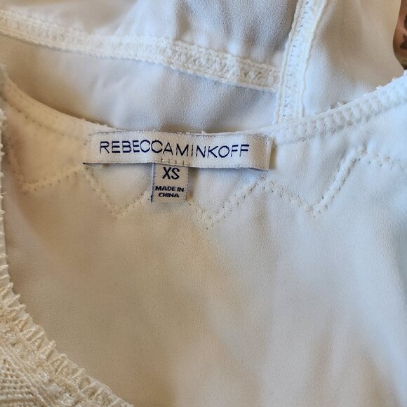 Rebecca Minkoff Long Sleeve Embroidered Top - Ivory - XS - Picture 6 of 8